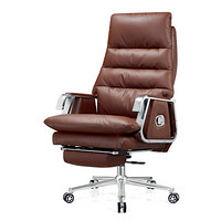 金海马/kinhom 电脑椅 办公椅 牛皮老板椅 人体工学椅子 HZ-6209A1棕