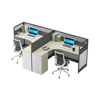 金海马/kinhom 卡诺系列 办公桌 组合职员桌 屏风卡位 员工位 2.8米对向两人位 7605-P501#