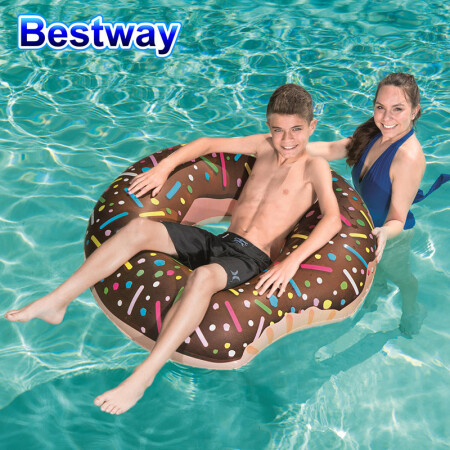 Bestway百适乐 成人游泳圈充气游泳圈儿童救生圈加厚腋下泳圈 巧克力36118