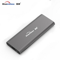 蓝硕 BLUEENDLESS M280C NGFF移动硬盘盒 M.2 usb3.1Type-c外置ssd固态高速读取器 2280/2240固态硬盘盒子