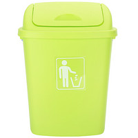 ABEPC 大号塑料垃圾桶30L40升65L四色工业户外加厚包邮厨房家用大垃圾桶40L-H 果绿色带盖 图标可定制
