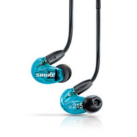 舒尔 Shure SE215SPE 入耳式耳机 强劲重低音 运动 HiFi 手机耳机 蓝色（无线控版）