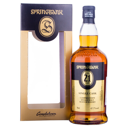 云顶（Springbank）云顶 21年 单桶 苏格兰 威士忌 单一麦芽 洋酒