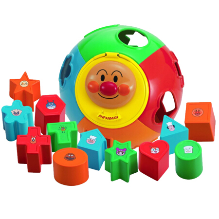 面包超人Anpanman宝宝球形积木形状对应认识积木18个玩具