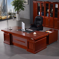 ZHONGWEI 中伟 办公家具老板桌总裁桌大班台办公桌油漆实木贴皮经理桌2.2米