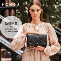 HONGU 红谷 女包包单肩包时尚简约潮流女士单肩包斜挎包 H5171600漆黑