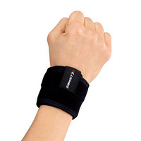 赞斯特 ZAMST 护腕 双带设计可调节压迫力不易滑动手腕固定带球类瑜伽健身运动护具(1只装)黑色L码