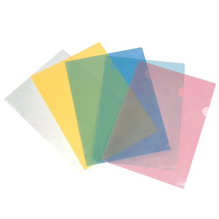 晨好(CHENHAO) L型透明塑料文件套 单页夹二页 黄色 30个/包