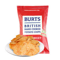 BURTS 啵尔滋 英国进口 啵尔滋（BURTS）泰式甜辣味手工制薯片 150克/袋 网红办公室休闲零食