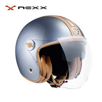 NEXX X NEXX X.G20 Groovy 休闲复古双镜片半盔 ECE06认证 钛棕色 XXL