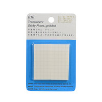 日本STALOGY 白色空白格子横线半透明便利贴 空白半透明便利贴 网格25mm