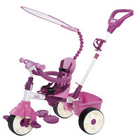 Little Tikes小泰克儿童推车户外运动玩具三轮车脚踏车玩具-4合1多功能三轮车（粉白)MGAC634307E4