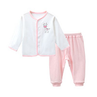 贝吻 婴儿衣服纯棉新生儿内衣套装12-18个月宝宝衣服6170 粉色 12-18个月
