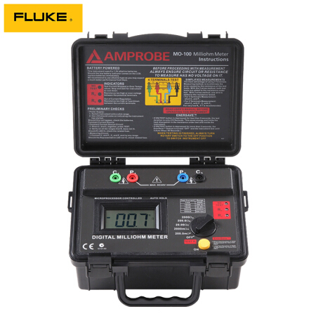 福禄克（FLUKE）安博Amprobe微欧计MO-100低电阻计测试仪毫欧表便携式