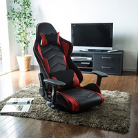 山业 电脑椅子 可转办公椅 懒人沙发 人体工学椅 赛车椅 电竞椅  游戏椅子 黑红 150-SNCF005