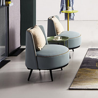 赢寸间 简约休闲沙发圆形创意沙发椅会客接待沙发单人沙发椅