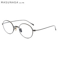 MASUNAGA增永眼镜男女复古手工全框眼镜架配镜近视光学镜架GMS-198T #34 枪灰色