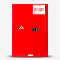 欧宝美安全柜防爆柜化工厂危险品储存柜学校实验室柜化学品柜带锁危险易燃液体存储柜红色90加仑