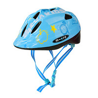 瑞士m-cro迈古溜冰鞋儿童轮滑滑板滑步车户外运动头盔透气可调护具保护头部安全帽 FLY 蓝色S/M码