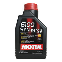 摩特（MOTUL）6100 科技合成发动机润滑油 A3/B4汽车机油 SN级 5W40   1L