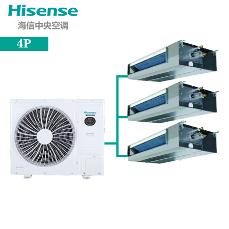 海信（Hisense） 4匹 荣耀家 一级能效 变频冷暖 智能控制 Nanoe净化 超薄机身 HVR-100W/E2FZBp 一拖三