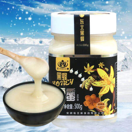 ONECO 王巢 东北黑蜂椴树雪蜜纯蜂蜜500克