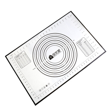 宝优妮烘焙工具揉面垫子食品级硅胶垫大号和面垫加厚擀面垫烘培家用和面板 黑色DQ9076-3