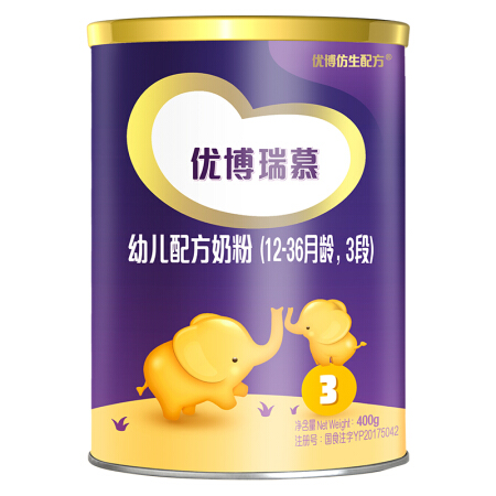 圣元优博 Synutra 法国进口奶源 优博瑞慕3段(12-36个月婴幼儿适用）400克罐装