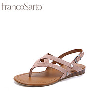 Franco Sarto 春夏新款粗条带铆钉装饰夹脚平底女凉鞋C0427