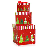 爸爸妈妈（babamama）圣诞礼品盒 圣诞节装饰品圣诞礼物盒大中小3个装 B9014
