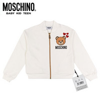 莫斯奇诺 MOSCHINO 奢侈品童装 女童外套长袖透气拉链款小熊红心图案HDF01Z LDA12 10063 6A/6岁/116cm