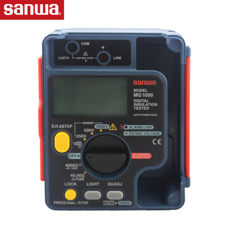 sanwa MG1000 日本三和数显绝缘电阻计、兆欧表4000M ACDC 600V