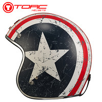 TORC摩托车头盔哈雷复古时尚半盔男女头盔四季半盔个性复古机车头盔 不带内镜T541/T-50白色 REBEL XL码