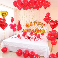 蒂利仕 婚庆用品 铝箔装饰气球结婚婚礼新房装饰创意个性浪漫婚庆字母气球 甜蜜喜庆红款