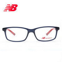 New balance眼镜框男女板材方框眼镜可配近视眼镜镜架 蓝色镜框+配依视路A+ 1.56 NB06143C0353-914100AEU0