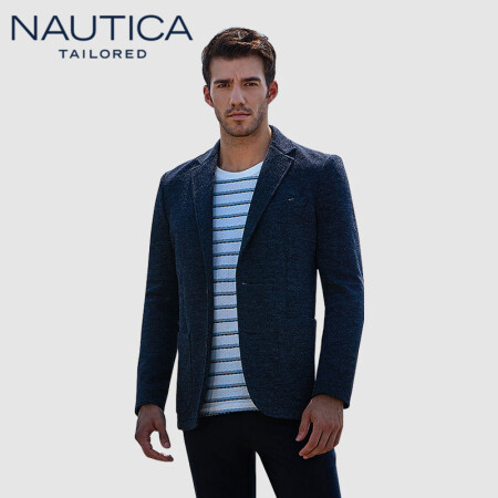 诺帝卡 NAUTICA 2019秋冬新款西装男士抗皱商务时尚单西装保暖外套 NXD96003 灰色 52(180/96A)