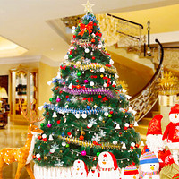 可爱布丁圣诞树套餐1.8米松针加密节日装饰品圣诞帽圣诞礼物豪华版