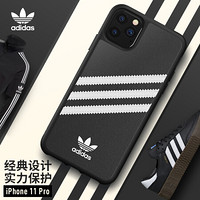 adidas（阿迪达斯）苹果新品iPhone11 Pro 5.8英寸 时尚防摔防滑手机壳保护套 Samba系列经典三叶草-熊猫黑