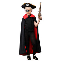可爱布丁万圣节服装儿童男女孩 海盗船长4件套 面具披风斗篷道具cosplay装饰幼儿园演出装扮表演服饰