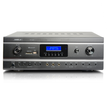 狮乐(SHILE) OK-555A功放机光纤同轴输入蓝牙REC录音防啸叫高保真卡拉OK功放机250W