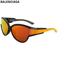 巴黎世家(BALENCIAGA)太阳镜女 墨镜 橘黄色镜片黑色镜框BB0038SA 004 62mm