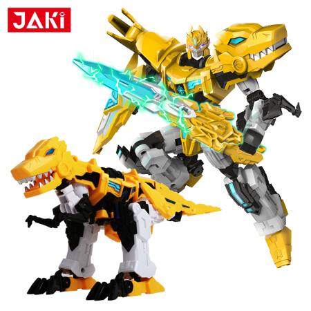 佳奇（JIAQI）JQ6130-1 机变英盟之霸王龙（复剑平） 手动变形恐龙机器人 仿真恐龙模型儿童玩具礼物