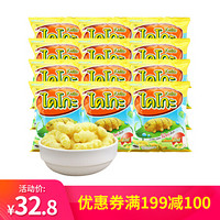 泰国进口 休闲零食 卡啦哒 Carada 奶油味米球（膨化食品）量贩装 17g*12包