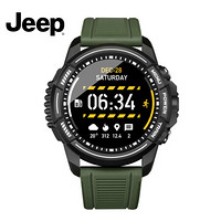 2019新品Jeep智能表运动版（户外跑步 徒步 登山 超长待机 计步 心率 GPS）蓝牙智能手表绿色版