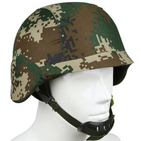 兵行者03凯夫拉迷彩头盔罩M88布套防暴训练97港式战术防护部分队头盔  武冬迷彩（头盔罩）