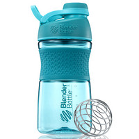 Blender Bottle 摇摇杯运动水杯健身水壶蛋白粉杯子Tritan材质带刻度搅拌球 碧蓝色约600ml