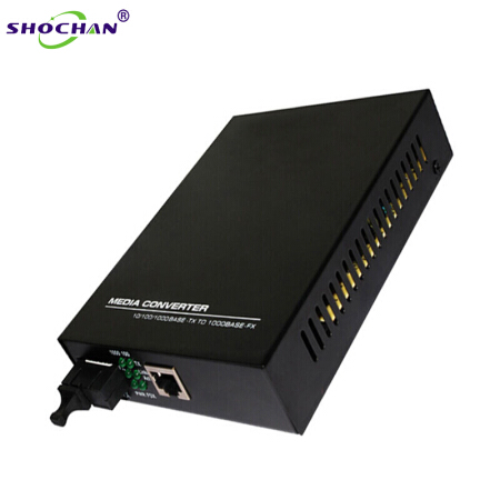 首千 SHOCHAN SQ-GS23AB 收发器 单模单纤光纤百兆收发器光电转换器电信级内置电源SC接口 25公里 一对