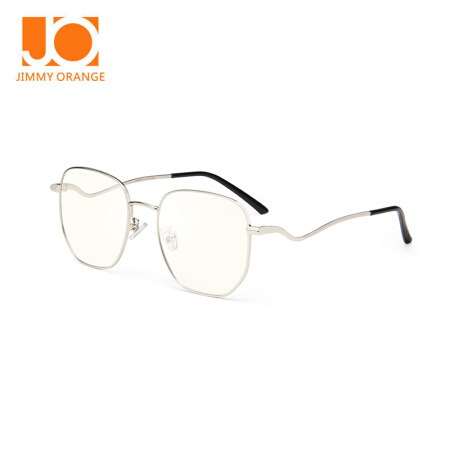 Jimmy Orange 防蓝光辐射眼镜男女款电竞游戏护目镜办公眼镜手机眼镜框 JO5601 银色