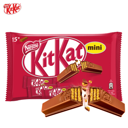 雀巢奇巧（Nestle Kitkat）德国进口奇巧迷你型威化牛奶巧克力制品250g