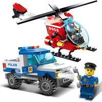 古迪积木拼装玩具男孩立体拼插城市警察系列益智玩具模型 紧急救援9206+9306